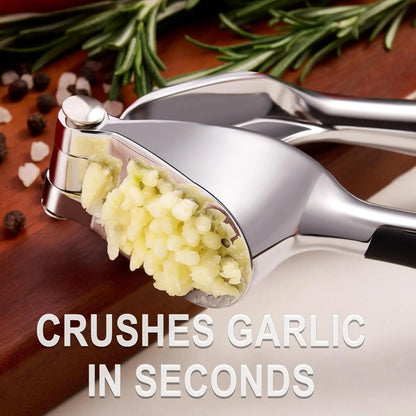 1pcs Garlic Press Easy to Squeeze and Clean with Soft Easy Squeeze Ergonomic Handle  Zinc Alloy Garlic Mincer & Crusher